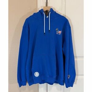 GOAT USA Freedom Hooded Sweatshirt Mens XL Royal Blue